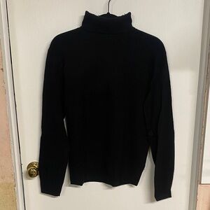 J. Crew Cashmere Black Turtleneck Sweater